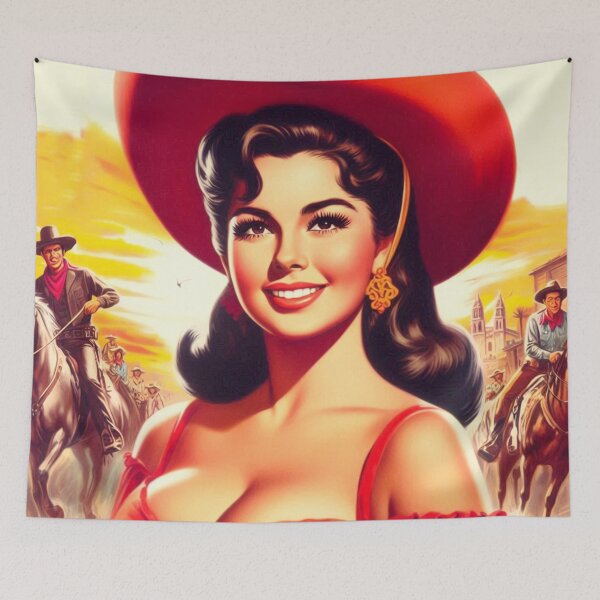 Item preview, Retro Cute Cowgirl designed and sold by PulpVintage.