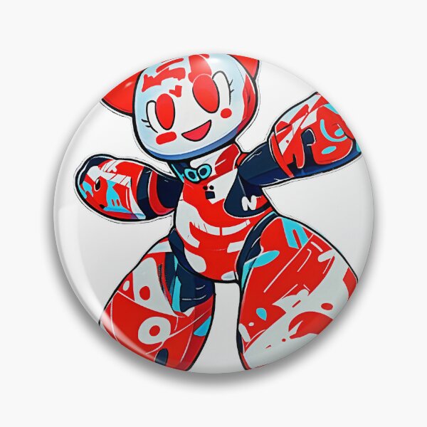 Item preview, Smiling robot panda in red armor standing in futuristic room designed and sold by MirraStore.
