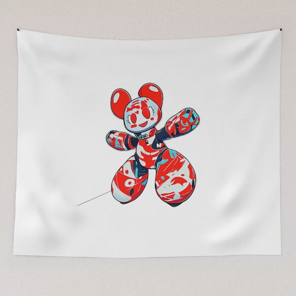 Item preview, Smiling robot panda in red armor standing in futuristic room designed and sold by MirraStore.