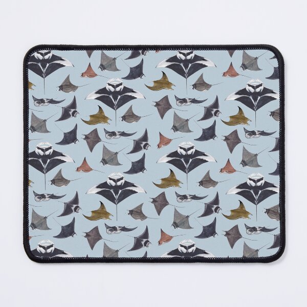Item preview, MOBULIDAE poster with names (light blue) designed and sold by BEATRIZ ABAITUA.