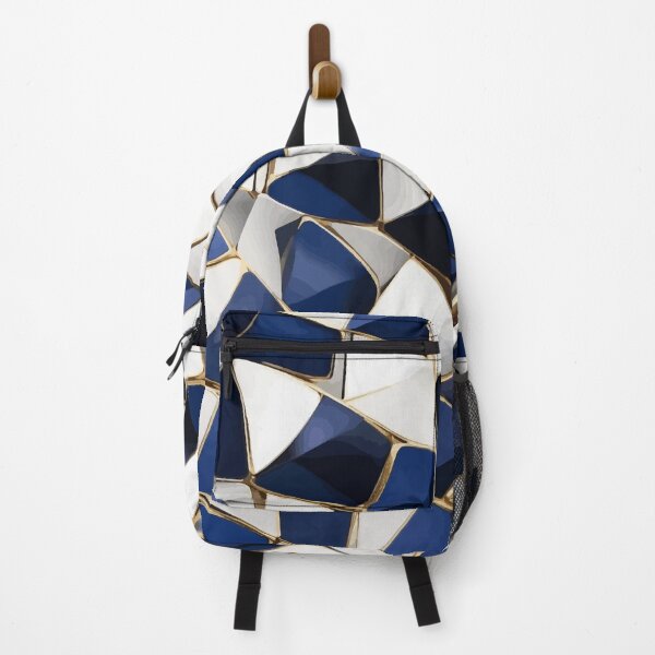 Item preview, Abstract Spiral  Blue White Gold Geometry  designed and sold by Vicky Brago-Mitchell®.