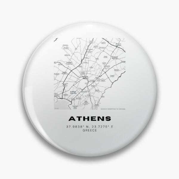 Item preview, Minimalist Black & White Athens, Greece City Map designed and sold by RM-Journey.