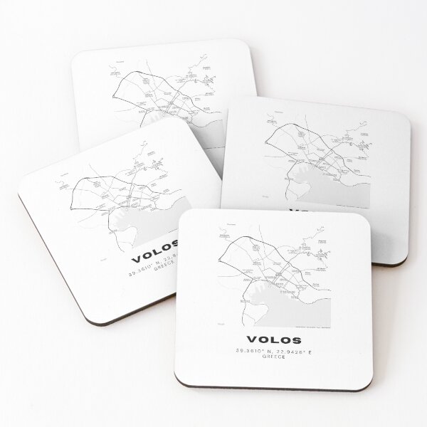 Item preview, Minimalist Black & White Volos, Greece City Map designed and sold by RM-Journey.