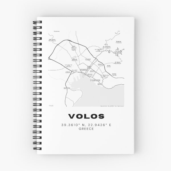 Item preview, Minimalist Black & White Volos, Greece City Map designed and sold by RM-Journey.