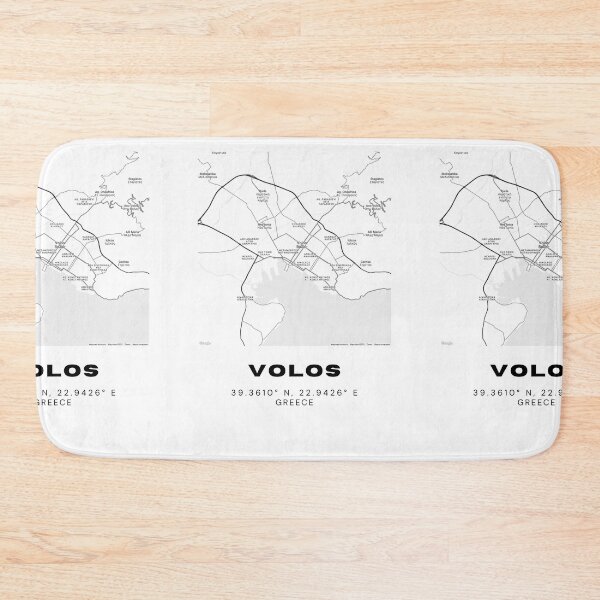 Item preview, Minimalist Black & White Volos, Greece City Map designed and sold by RM-Journey.