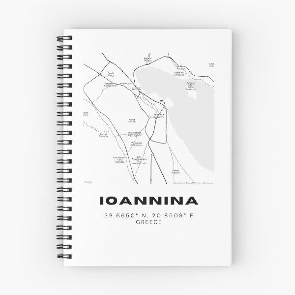 Item preview, Minimalist Black & White Ioannina, Greece City Map designed and sold by RM-Journey.