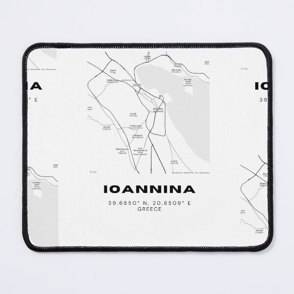 Item preview, Minimalist Black & White Ioannina, Greece City Map designed and sold by RM-Journey.