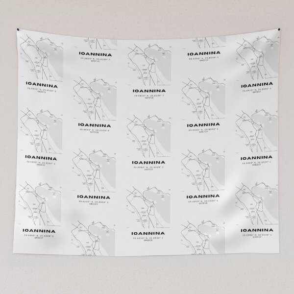 Item preview, Minimalist Black & White Ioannina, Greece City Map designed and sold by RM-Journey.
