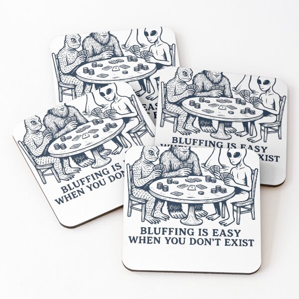 Item preview, Cryptid Poker Night – Bigfoot, Mothman, Nessie, and More – Vintage Style Paranormal Art designed and sold by trajeado14.