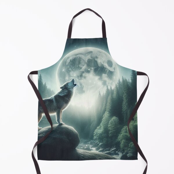 Item preview, Lunar Sentinel: Wolf in the Moonlit Forest designed and sold by ROZWALCZ.