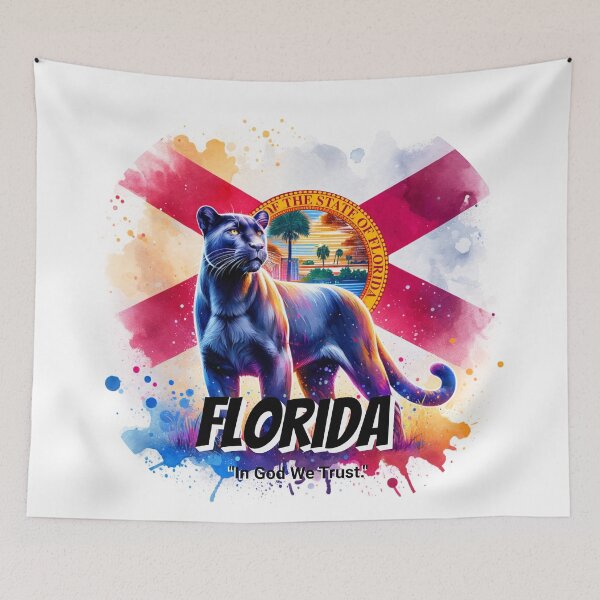 Item preview, Florida — Florida Panther | State Animal Watercolor Art designed and sold by MTeesGA.