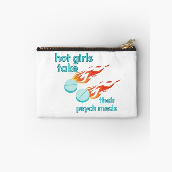Item preview, “Hot Girls Take Their Psych Meds” Sticker – Funny Mental Health & Medication Advocacy Design | Psych Student Aesthetic designed and sold by blush mind.