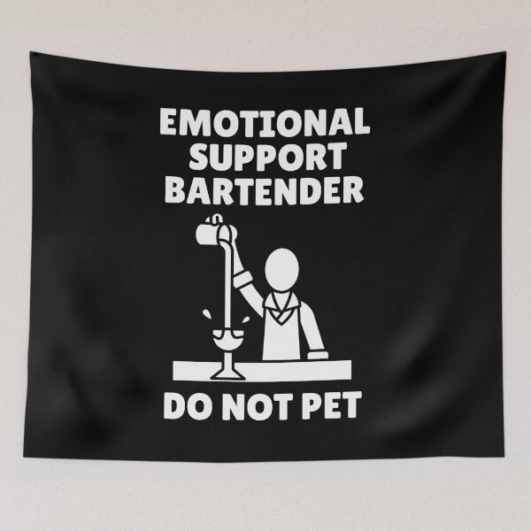 Item preview, Emotional Support Bartender – Funny Bar Humor Design designed and sold by Fredster1966.