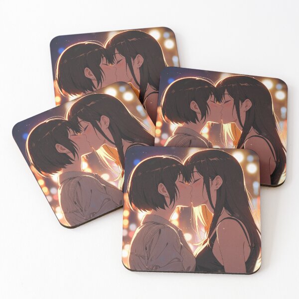 Item preview, OUR FIRST KISS / ANIME ILLUSTRATION  designed and sold by The fan art Station.