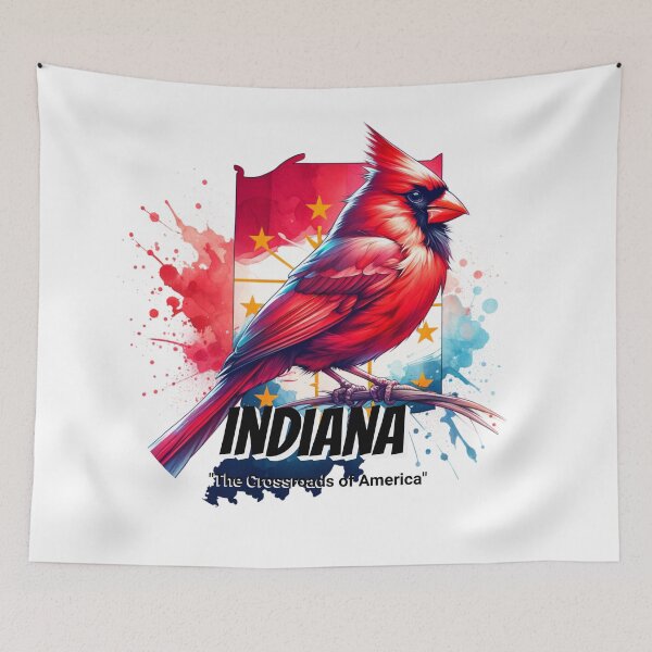 Item preview, Indiana — Northern Cardinal | State Bird Watercolor Art designed and sold by MTeesGA.