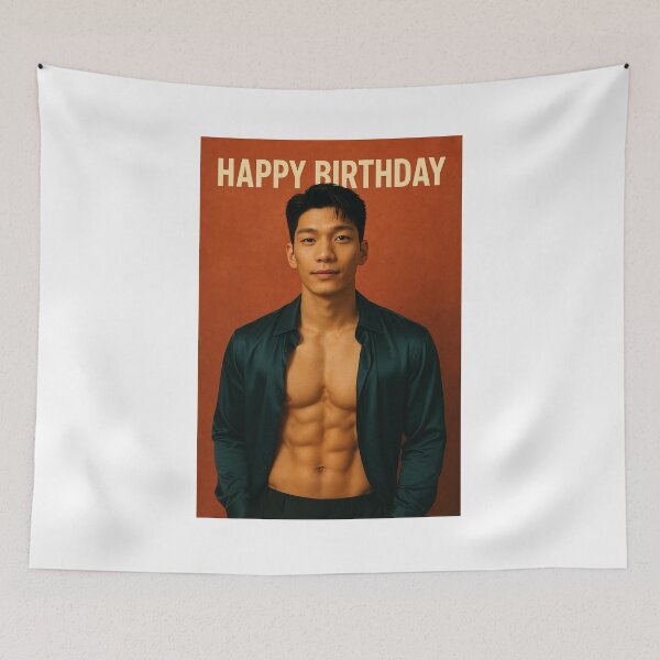 Item preview, Wi Ha-joon Happy Birthday Greeting in Classic Style designed and sold by Aryabek.