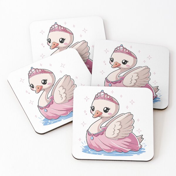 Item preview, Princess Swan - Elegant Kawaii Bird in Pink Dress designed and sold by WildlifeInc.