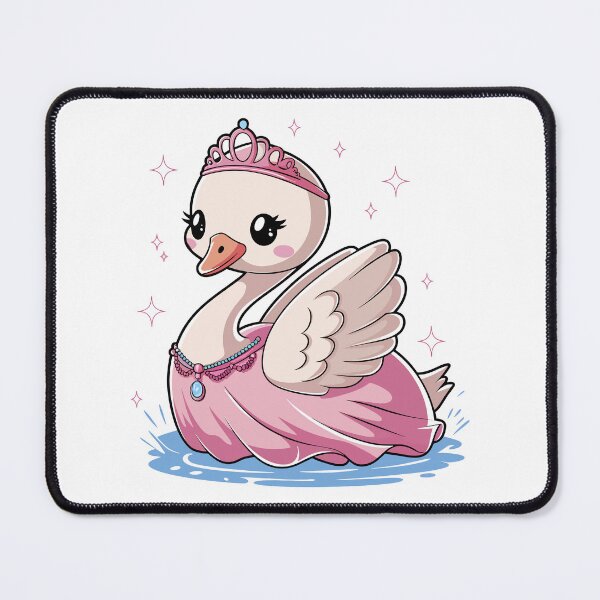 Item preview, Princess Swan - Elegant Kawaii Bird in Pink Dress designed and sold by WildlifeInc.