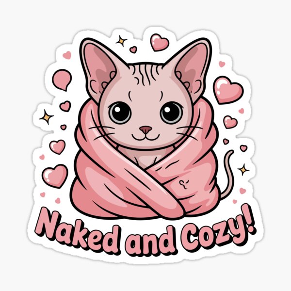 Item preview, Cute Sphynx Cat Wrapped in Blanket designed and sold by WildlifeInc.