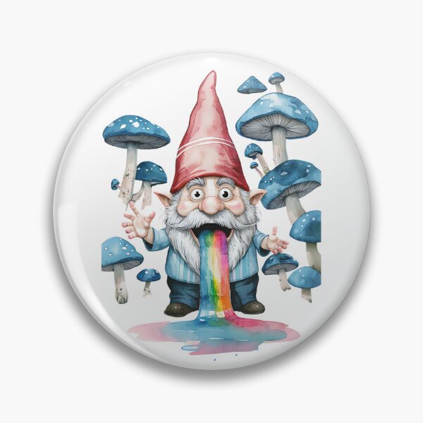Item preview, Funny Gnome T-Shirt, Rainbow Vomiting Gnome Tee, Humorous Mushroom Gnome Shirt designed and sold by fenrirwulf68.