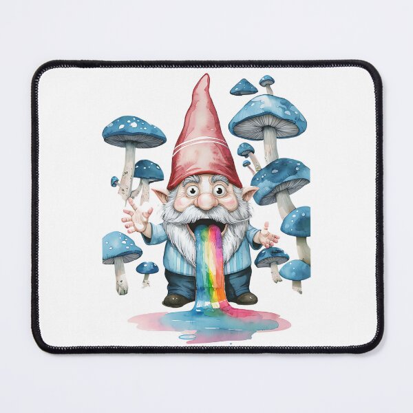 Item preview, Funny Gnome T-Shirt, Rainbow Vomiting Gnome Tee, Humorous Mushroom Gnome Shirt designed and sold by fenrirwulf68.