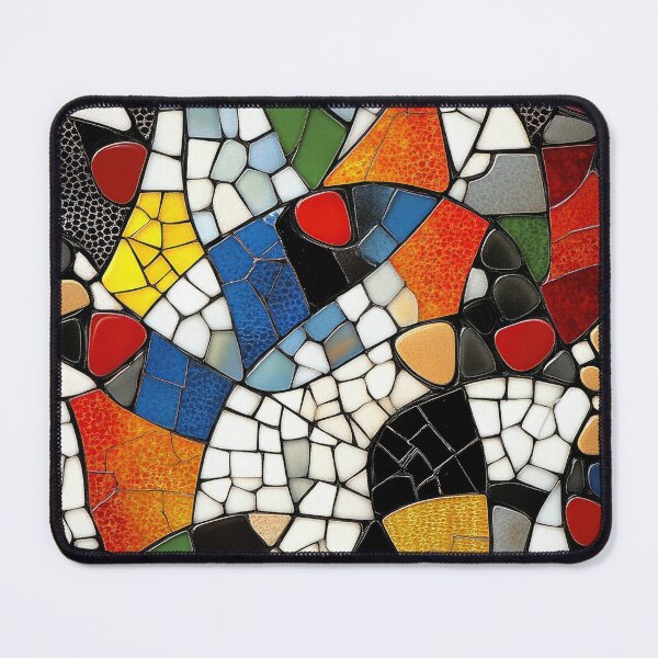 Item preview, Cubist-Inspired Colorful Glass Mosaic Pattern designed and sold by bAIryBarn.
