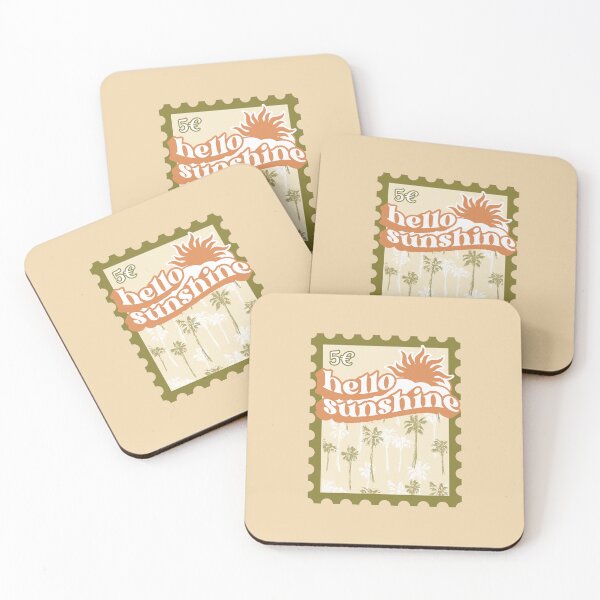 Item preview, Hello Sunshine Retro Groovy Stamp designed and sold by Stickers by @molllyclare.