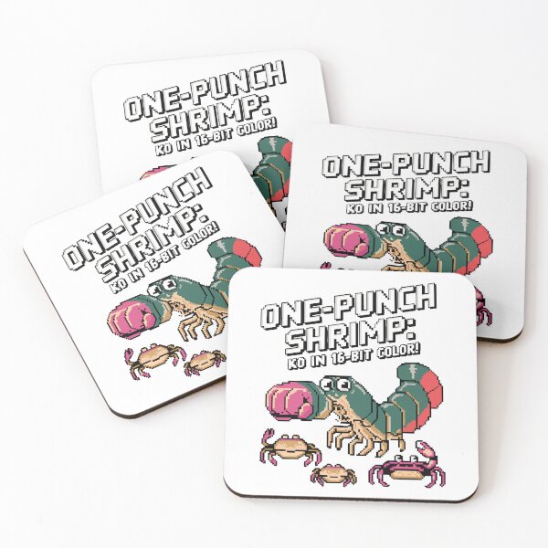 Item preview, One-Punch Shrimp – Funny Pixel Art Mantis Shrimp designed and sold by NaturePixel.
