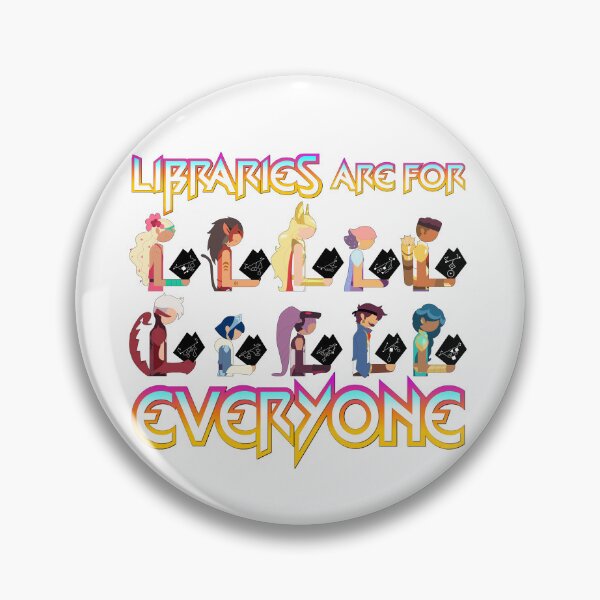 Item preview,  She-Ra Library Icons - Libraries Are For Everyone (outlined) designed and sold by PunkBookJockey.