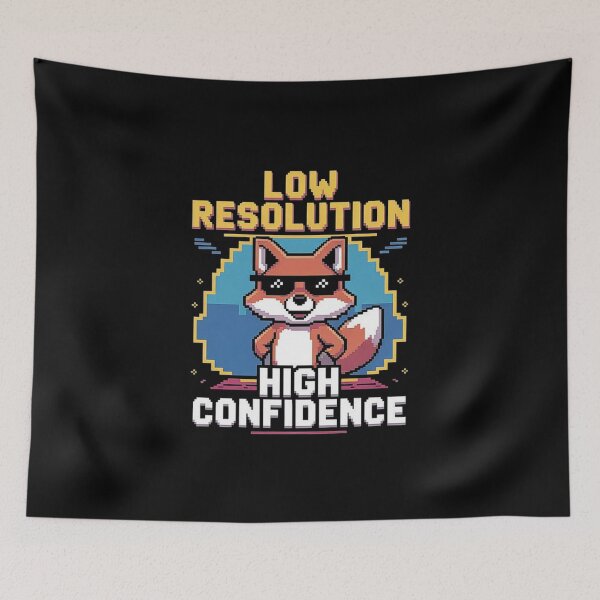 Item preview, Pixel Art Fox - Low Resolution High Confidence Gamer Design designed and sold by love3617.