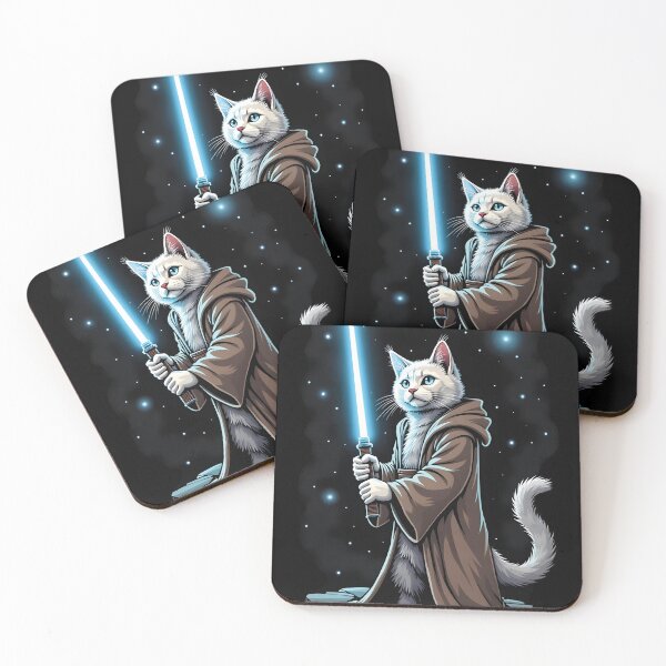 Item preview, Mystical Warrior Cat with Energy Sword: Epic Art designed and sold by WAUZ.