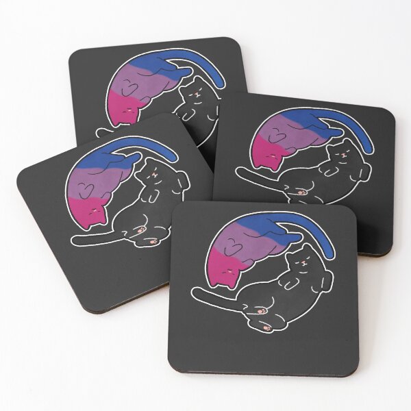 Item preview, Bisexual Cat Yin Yang LGBT Pride Flag designed and sold by Clara Hollins.