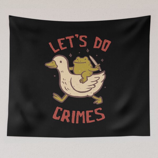 Item preview, Let’s do Crimes Funny Duck Frog designed and sold by koalateess.