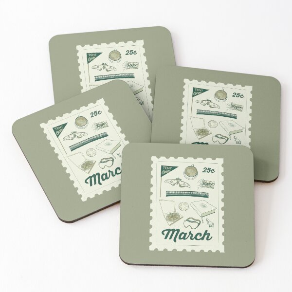 Item preview, March Stamp Design – Green Patchwork Design designed and sold by shopbyrhiannon.