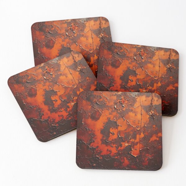 Item preview, Warm rusty texture industrial Gothic Abstract Art dystopian designed and sold by CattlettArt.