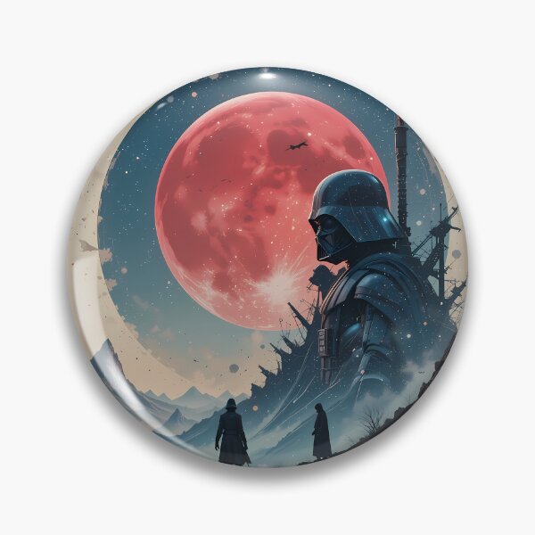 Item preview, Red Moon SciFi Star Wars Dark Galactic Art  designed and sold by ART ATTACK ZONE.