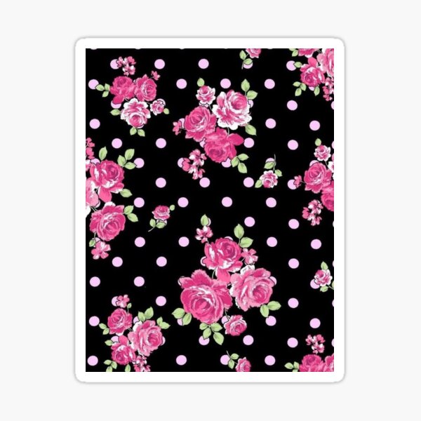 Vista previa del artículo con la obra «Patrón de rosas de lunares gyaru», diseñado y vendido por tartemoon.