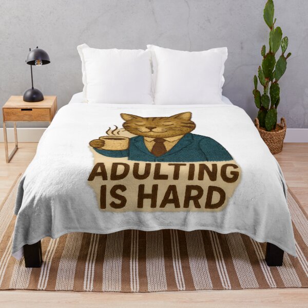 Item preview, Coffee Cat in Suit – Adulting Is Hard designed and sold by #Adulting Central.