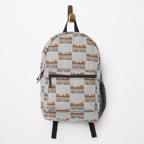 Item preview, The Wild Is Calling and I Must Roam – Retro Sunset Camping Hiking Wilderness Adventure designed and sold by Sunserize Designs.