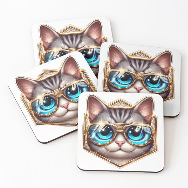 Item preview, cute cat, stylish, sunglasses, sticker, frame designed and sold by Brilliant minds.