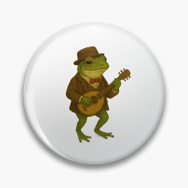 Item preview, Jazz Frog in a Bow Tie with Mandolin designed and sold by #Adulting Central.