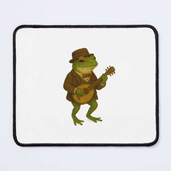 Item preview, Jazz Frog in a Bow Tie with Mandolin designed and sold by #Adulting Central.