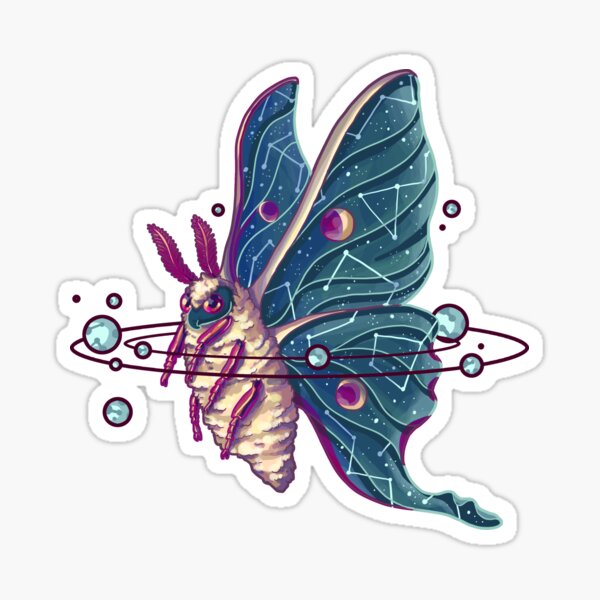 Space Moth Sticker