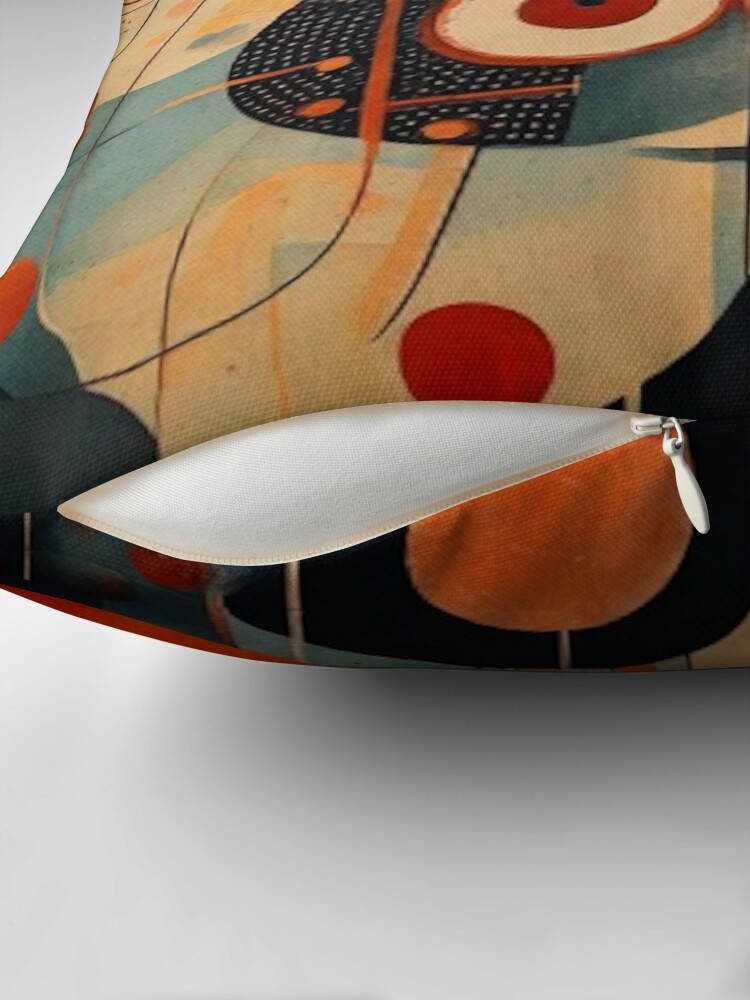 Thumbnail 2 of 4, Pillow, Mid Century Modern - Retro Abstract Texture - 50's Style - Modern designed and sold by CattlettArt.