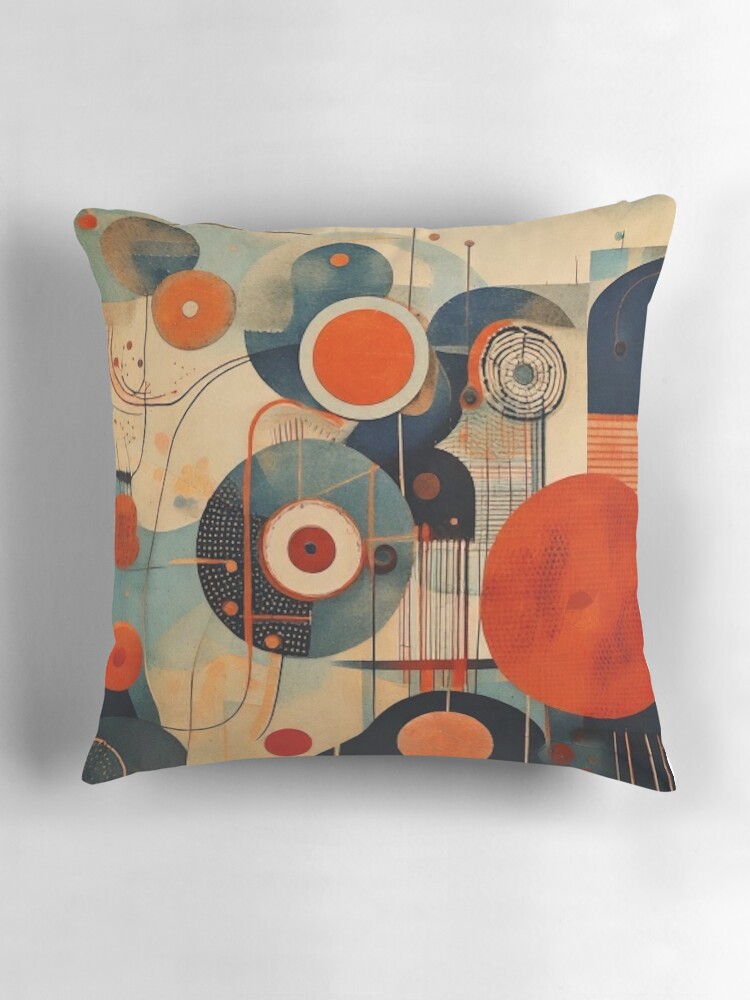 Thumbnail 3 of 4, Pillow, Mid Century Modern - Retro Abstract Texture - 50's Style - Modern designed and sold by CattlettArt.
