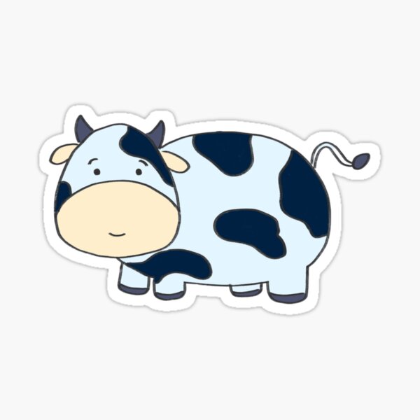 Vista previa del artículo con la obra «Vaca azul», diseñado y vendido por The Loopy Duo.