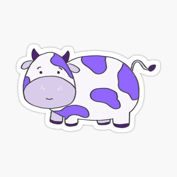 Vista previa del artículo con la obra «Vaca morada», diseñado y vendido por The Loopy Duo.