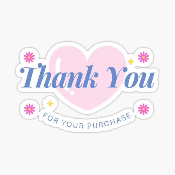 Item preview, Thank you sticker designed and sold by mendisdesigns.