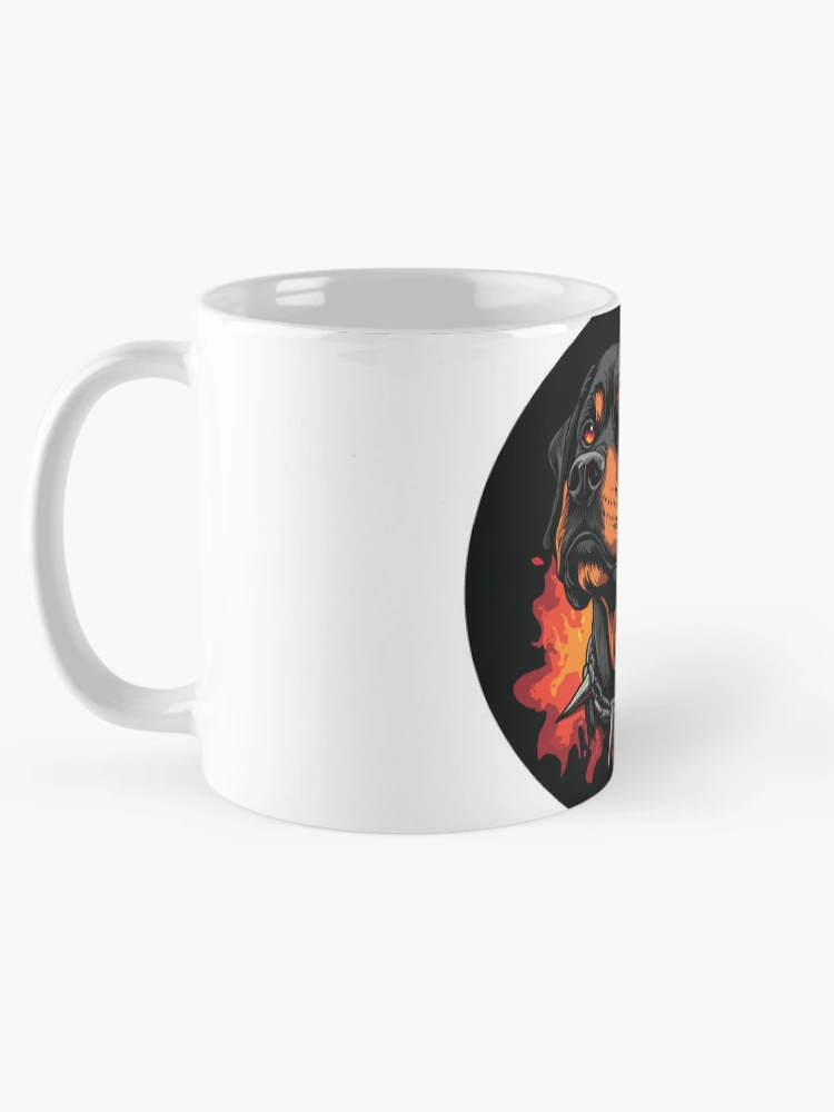 Thumbnail 5 of 6, Coffee Mug, Fire Rottweiler designed and sold by SquishyKitkat.