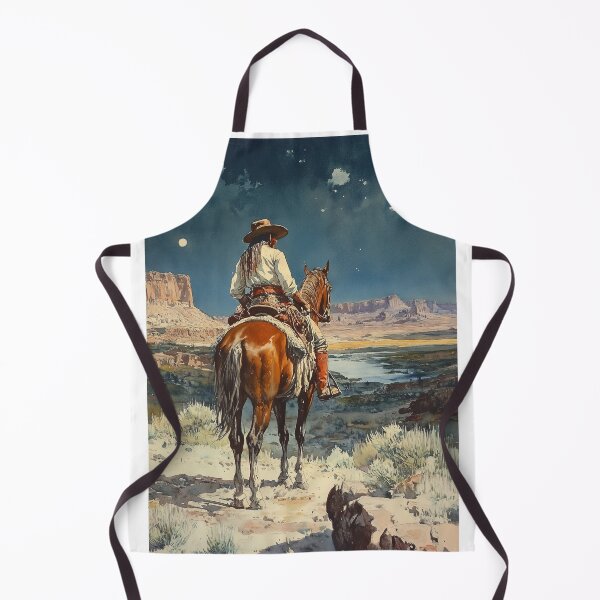 Item preview, Western world 5. Original watercolour artwork. American Indigenous cowboy western painting. Digital art Print. Poster. Home Decor. designed and sold by organicflowart.